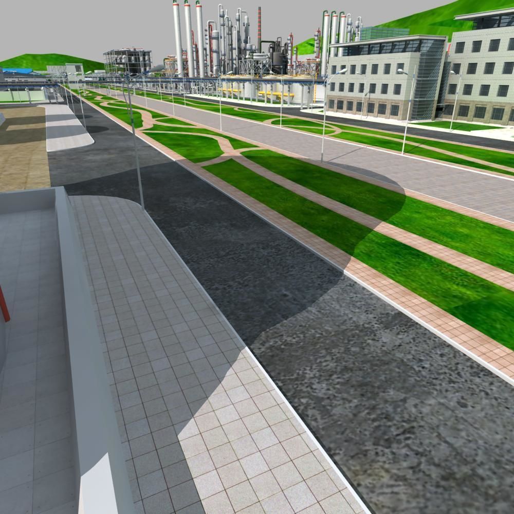 Chemical Factory Scene 3D model_8