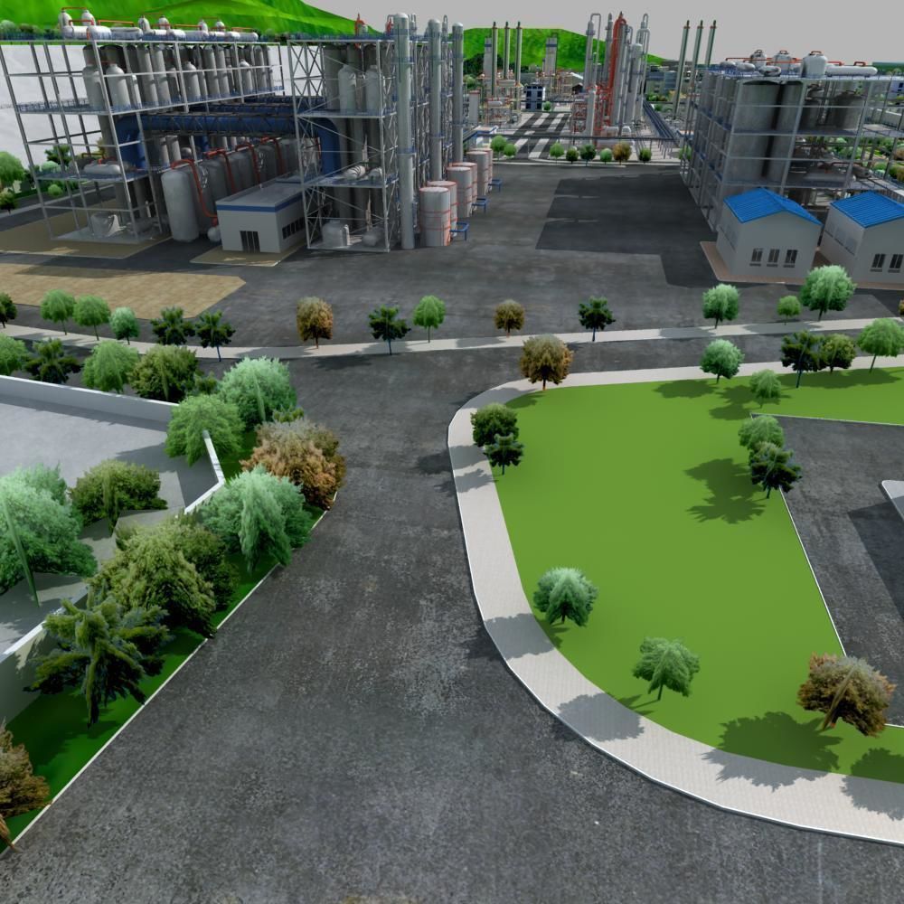 Chemical Factory Scene 3D model_13