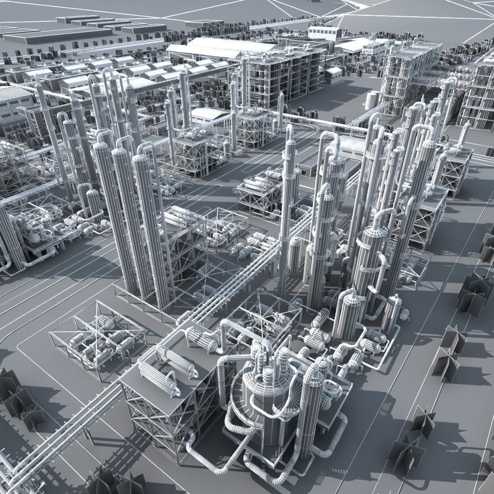 Chemical Factory Scene 3D model_25
