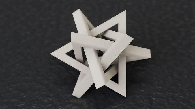 Orderly Tangle 02 - Four Hollow Triangles 3D print model