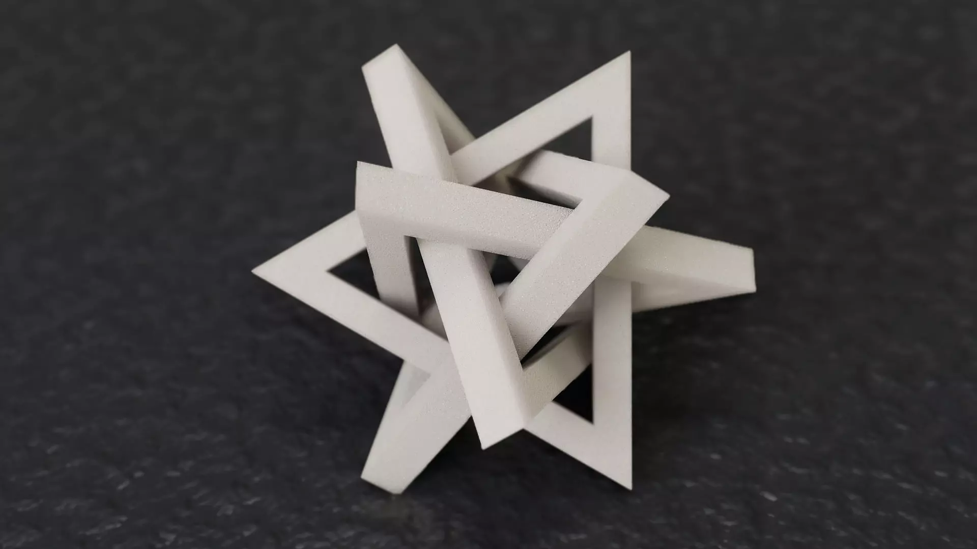 Orderly Tangle 02 - Four Hollow Triangles 3D print model_0