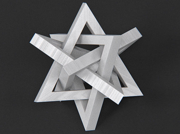 Orderly Tangle 02 - Four Hollow Triangles 3D print model_8