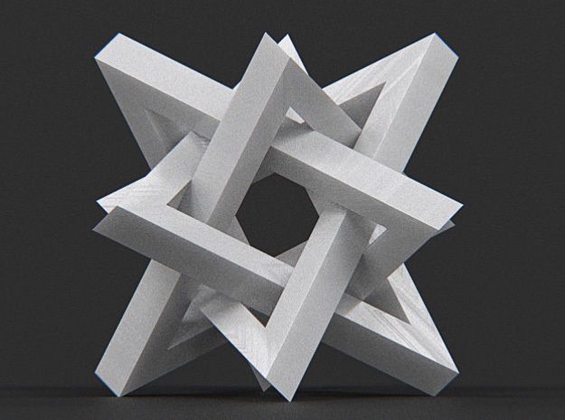 Orderly Tangle 02 - Four Hollow Triangles 3D print model_6