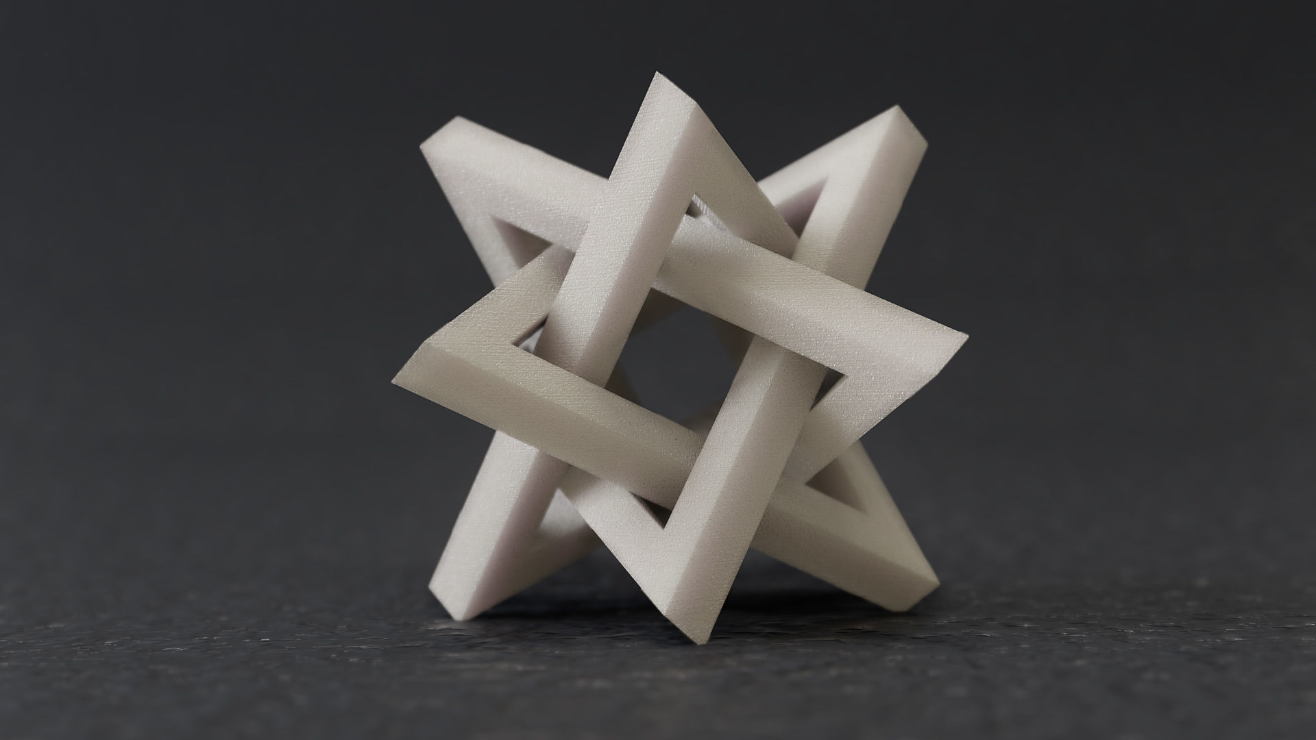 Orderly Tangle 02 - Four Hollow Triangles 3D print model_1
