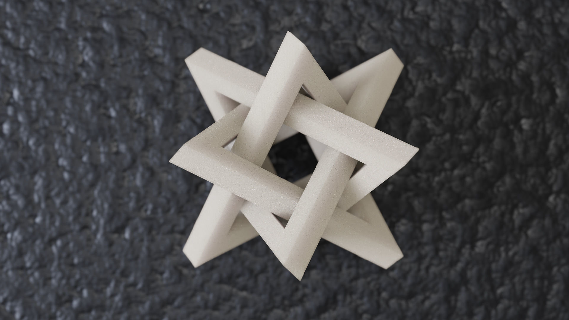 Orderly Tangle 02 - Four Hollow Triangles 3D print model_3