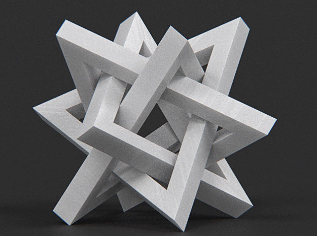 Orderly Tangle 02 - Four Hollow Triangles 3D print model_7