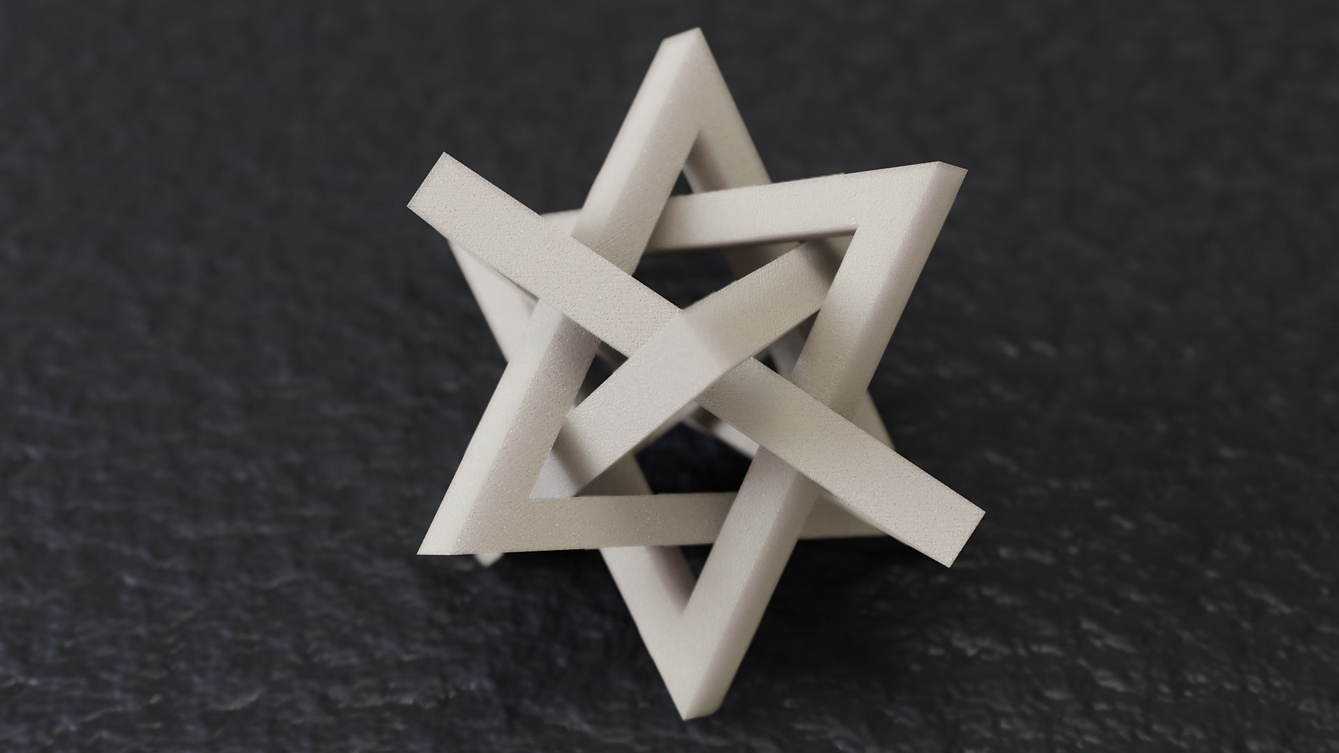 Orderly Tangle 02 - Four Hollow Triangles 3D print model_4