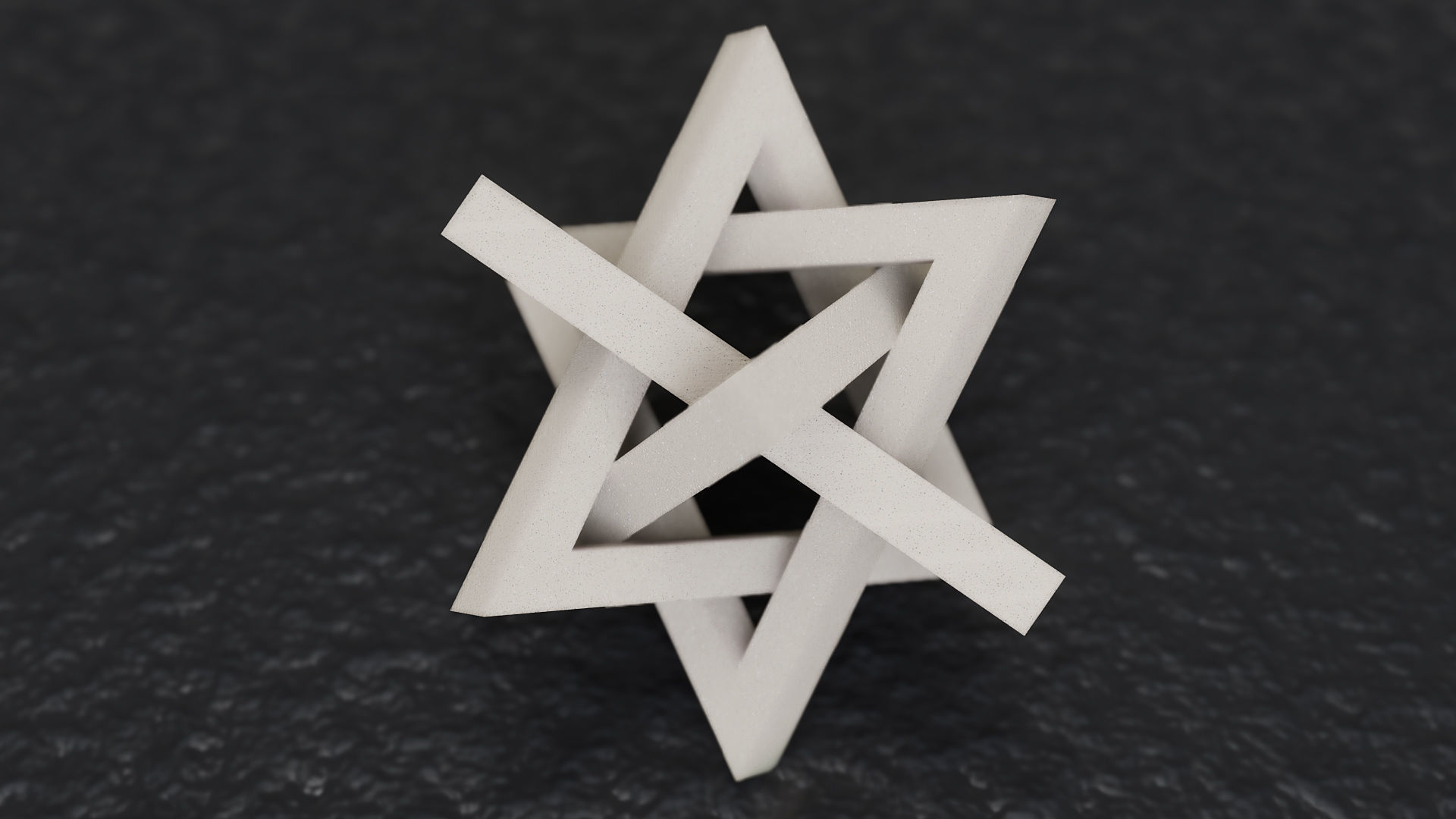 Orderly Tangle 02 - Four Hollow Triangles 3D print model_5