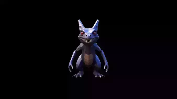 3d Model Full Body Shot Of A Scary Chupacabra