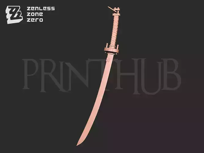 Hoshimi Miyabi Sword from Zenless Zone Zero Cosplay 3D print model