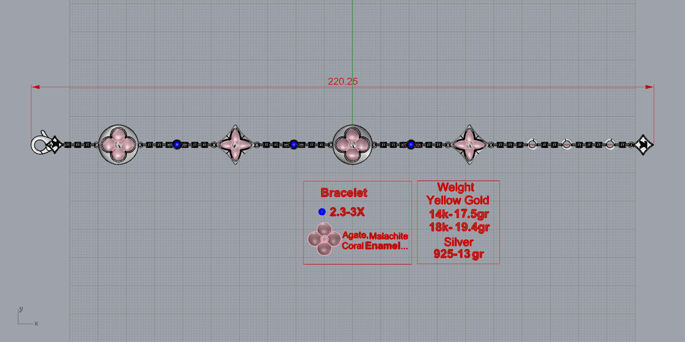 Louis Vuitton-Bracelet 3D print model_4