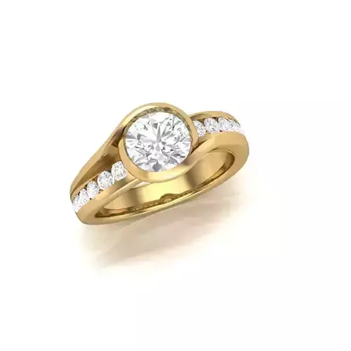 Twisted Bezel Solitaire