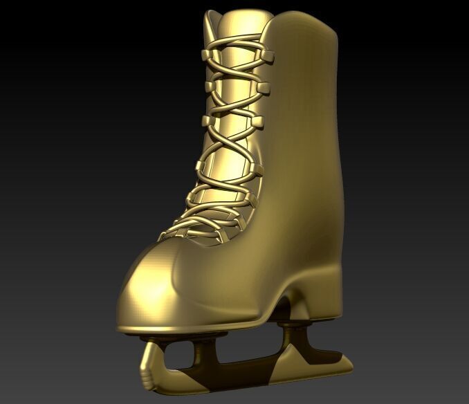 ice Skates pendant  3D print model_4