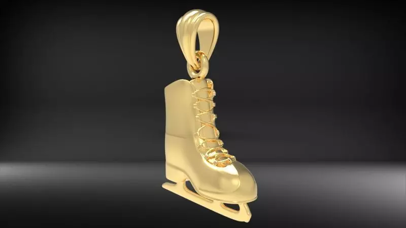ice Skates pendant  3D print model_0