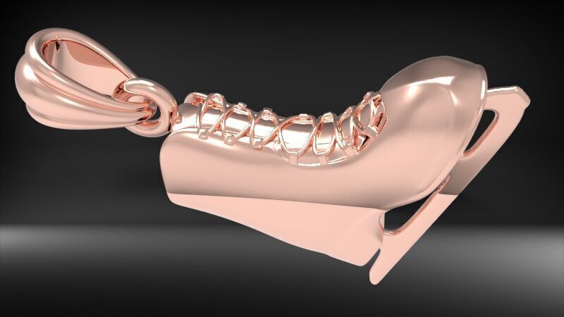 ice Skates pendant  3D print model_25