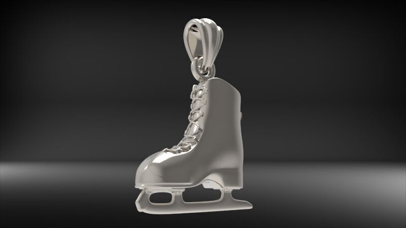ice Skates pendant  3D print model_21
