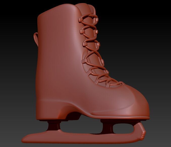 ice Skates pendant  3D print model_8