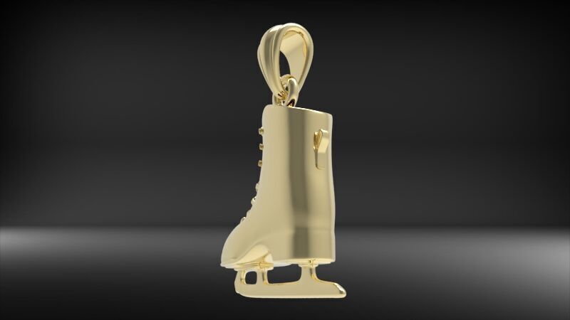 ice Skates pendant  3D print model_17