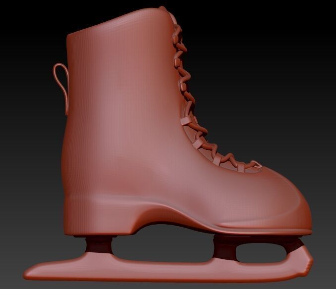 ice Skates pendant  3D print model_6