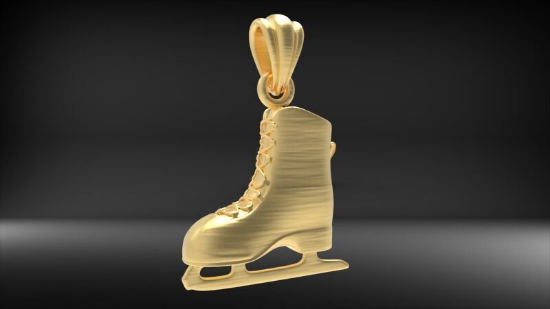 ice Skates pendant  3D print model_40