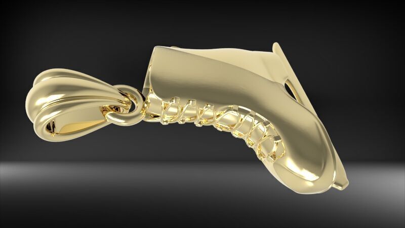 ice Skates pendant  3D print model_29