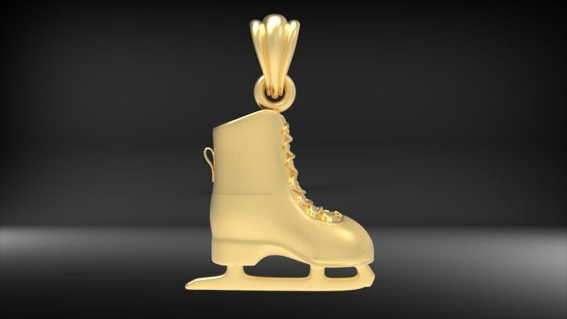 ice Skates pendant  3D print model_13