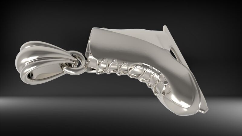 ice Skates pendant  3D print model_28