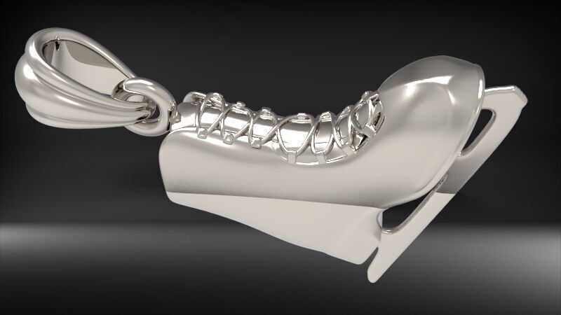 ice Skates pendant  3D print model_27