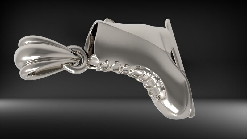 ice Skates pendant  3D print model_31
