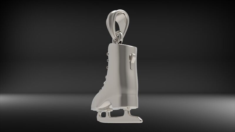 ice Skates pendant  3D print model_20