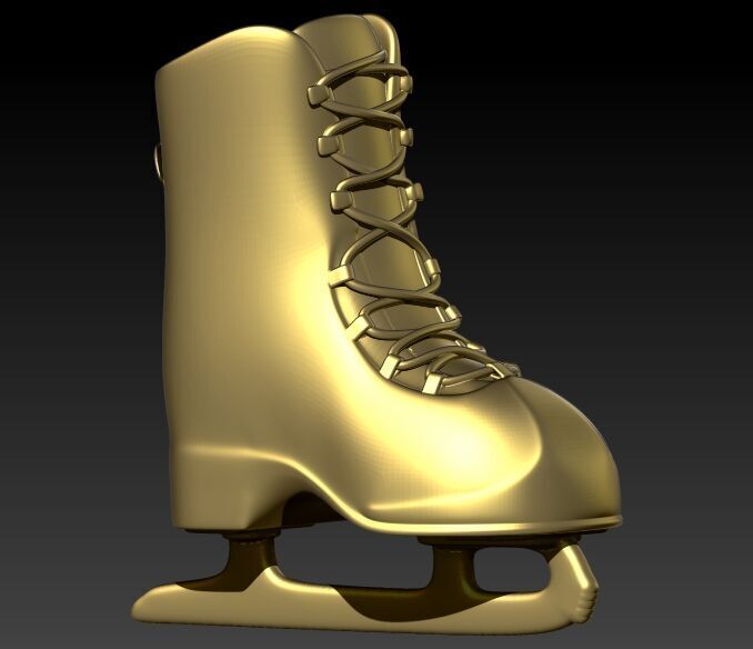 ice Skates pendant  3D print model_1