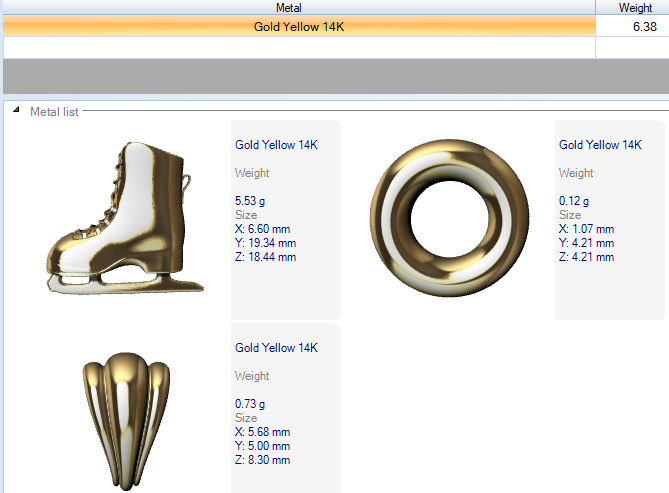 ice Skates pendant  3D print model_36