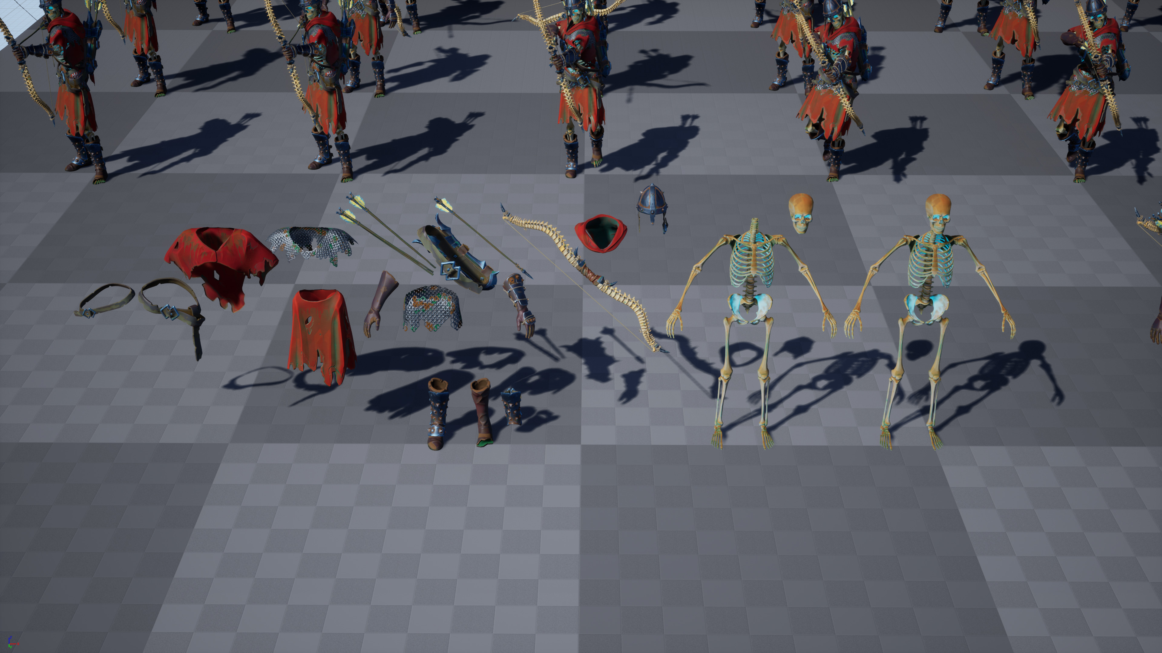 Skeleton Archer STY01 Low-poly 3D model_12