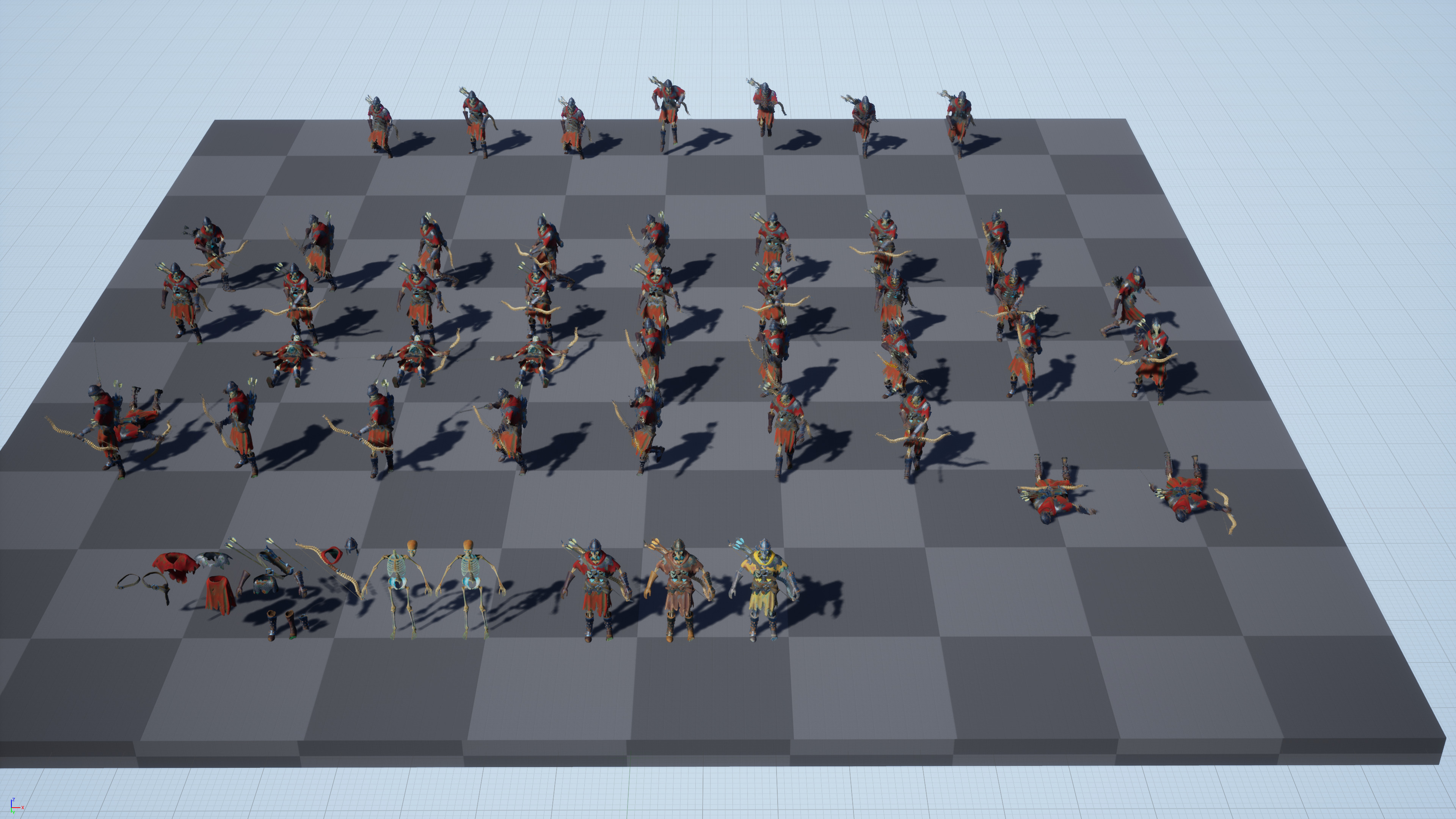 Skeleton Archer STY01 Low-poly 3D model_11