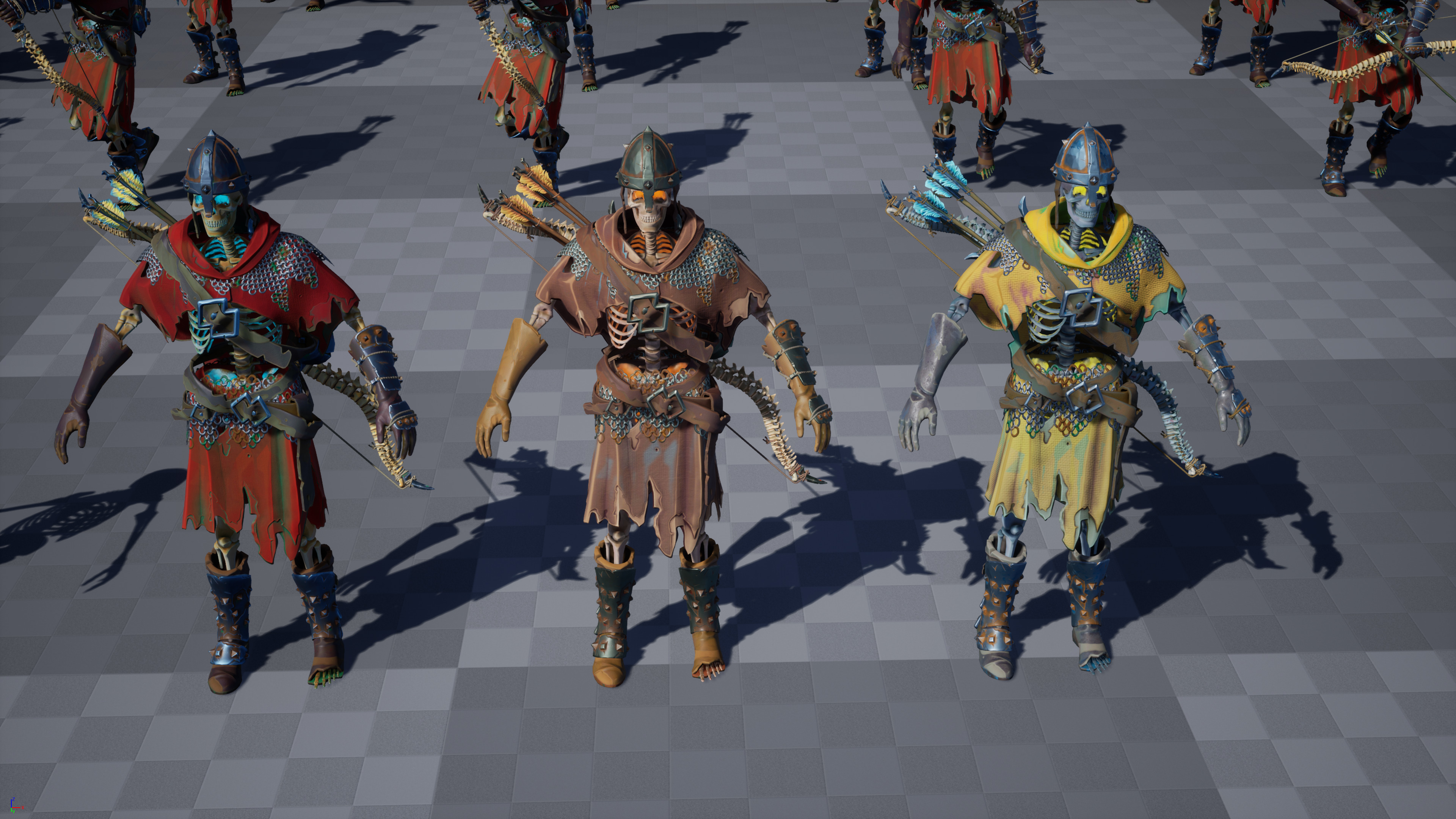 Skeleton Archer STY01 Low-poly 3D model_13