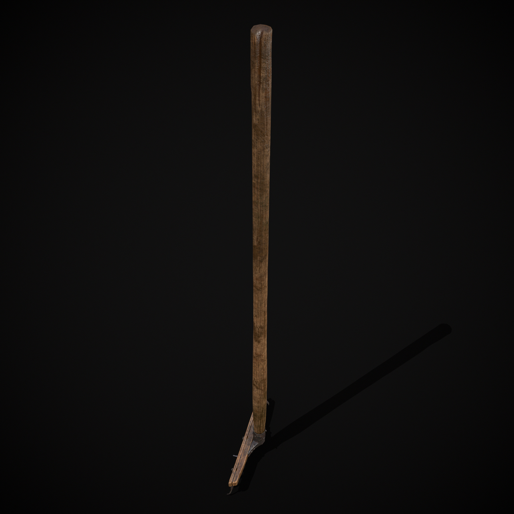 Vintage Iron Rake Low-poly 3D model_17