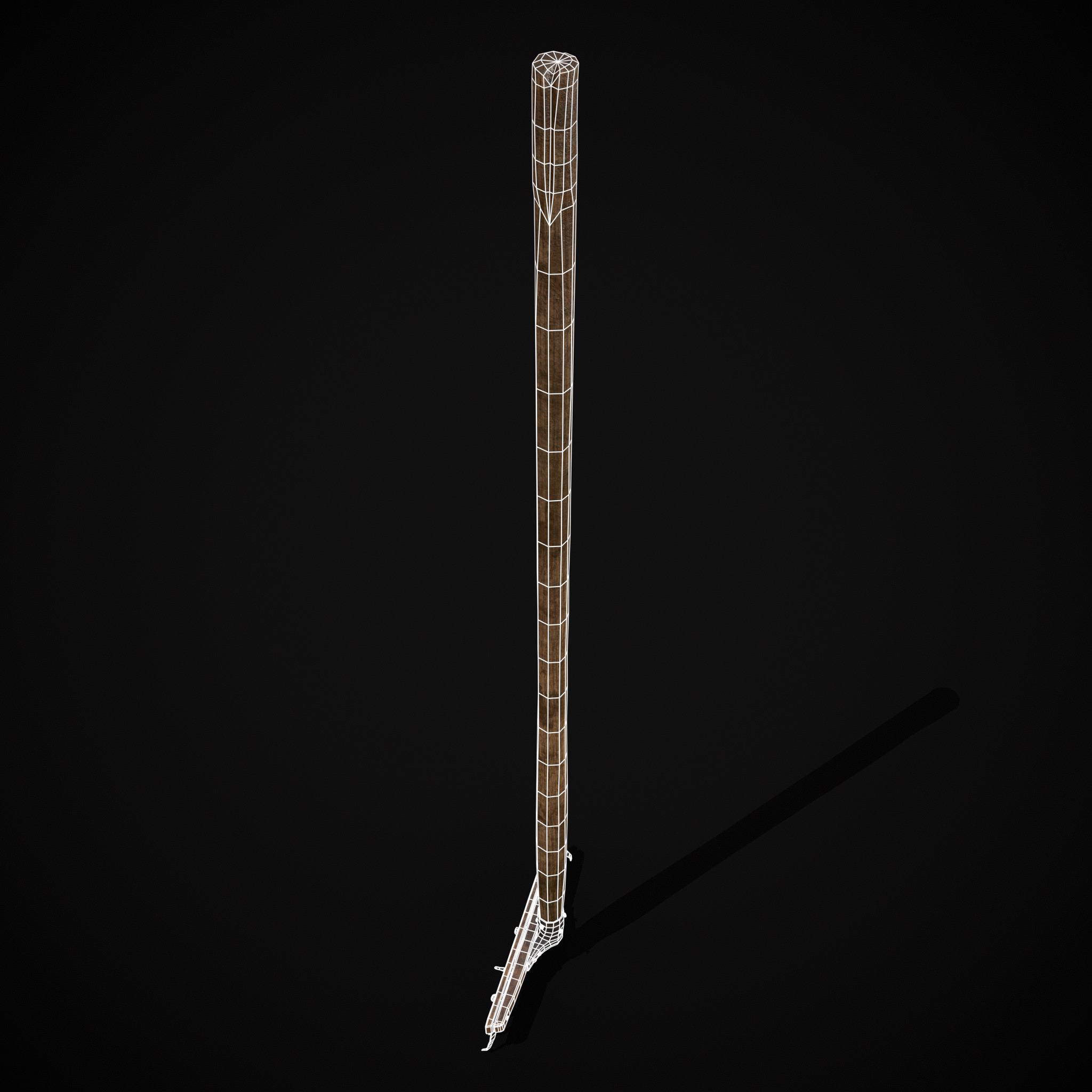 Vintage Iron Rake Low-poly 3D model_18