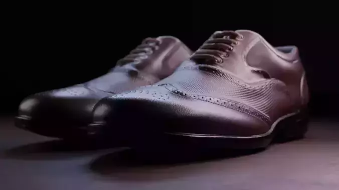 Premium Leather Shoe  High-Quality 3D Model