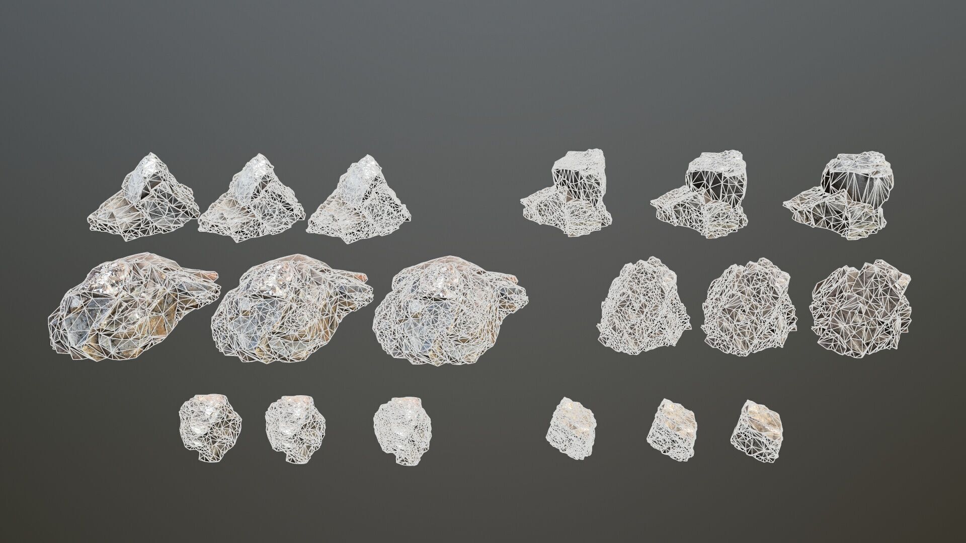 cliff rocks Low-poly 3D model_15