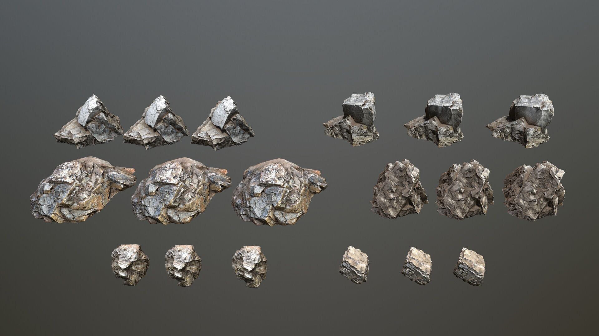 cliff rocks Low-poly 3D model_14