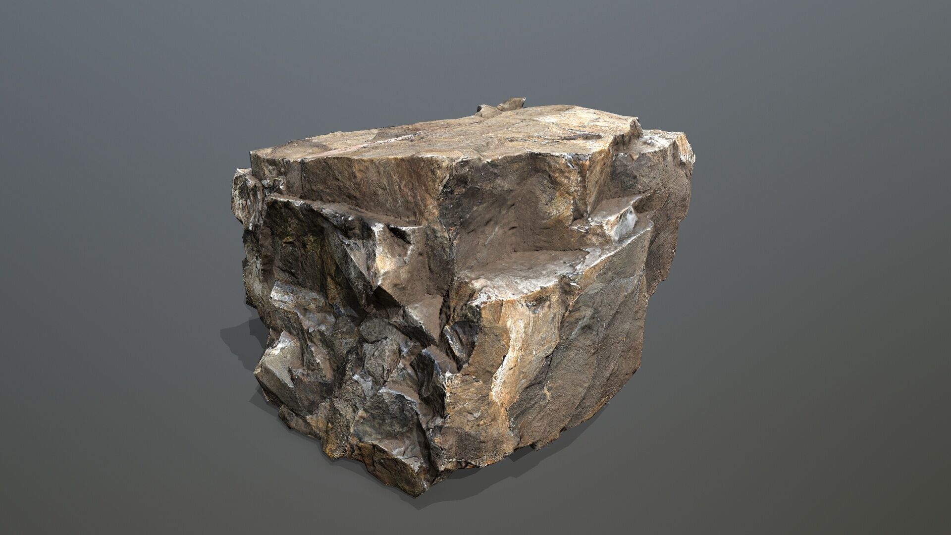 cliff rocks Low-poly 3D model_10