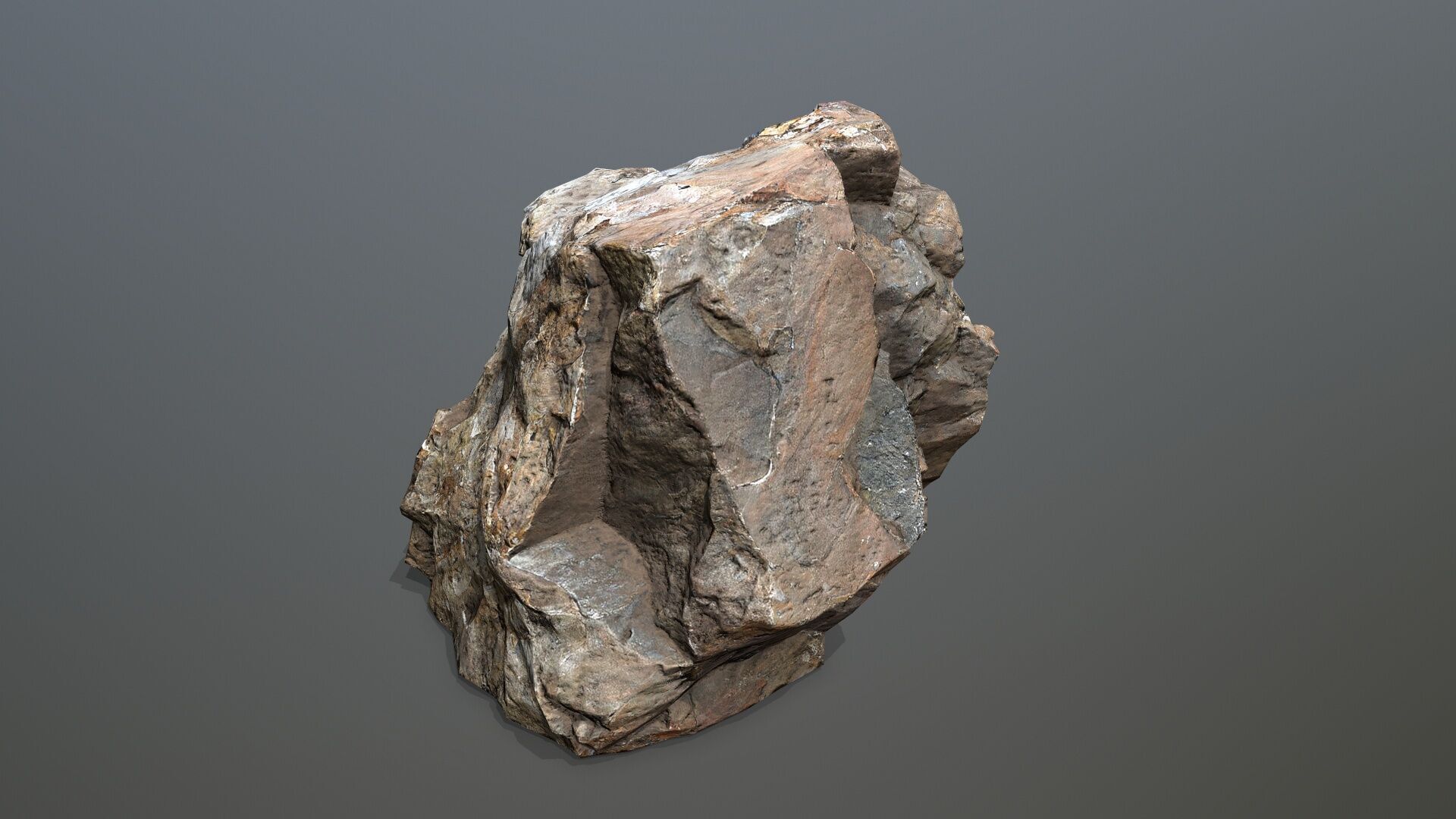 cliff rocks Low-poly 3D model_13
