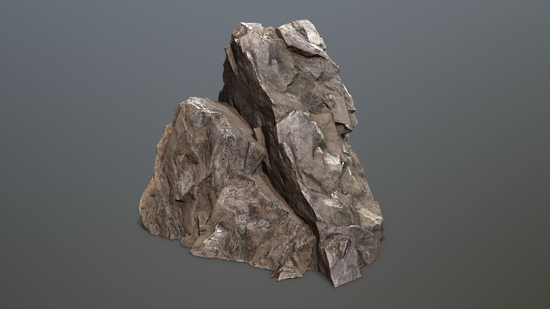 cliff rocks Low-poly 3D model_12
