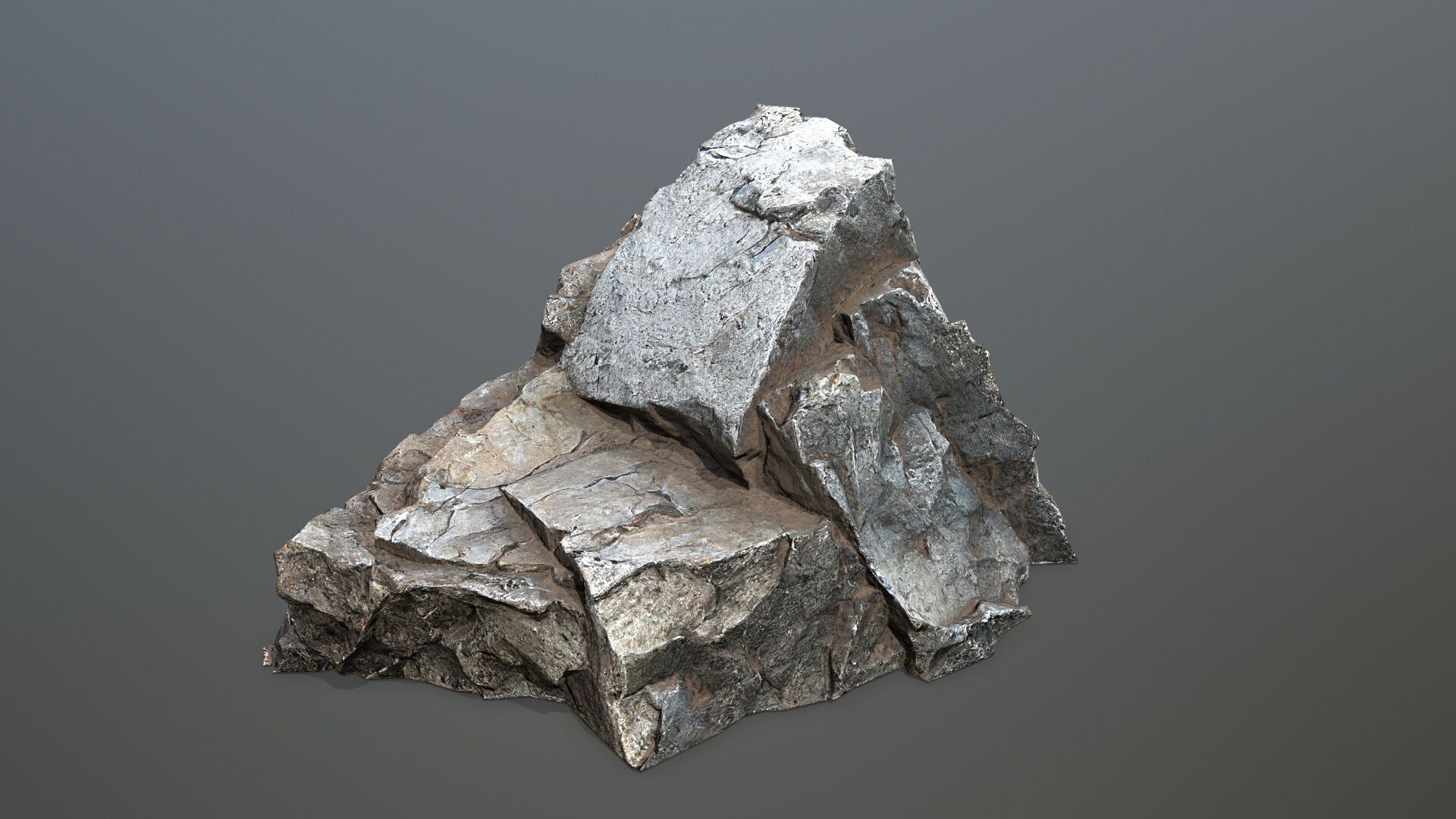 cliff rocks Low-poly 3D model_11