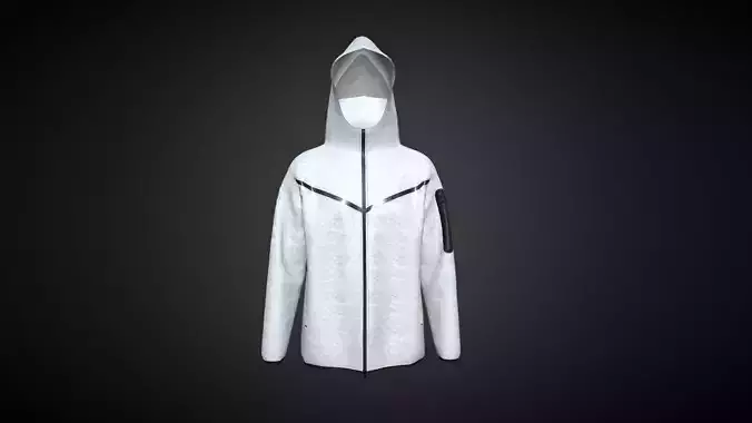 Mens Hoodie-Ash In Low Poly
