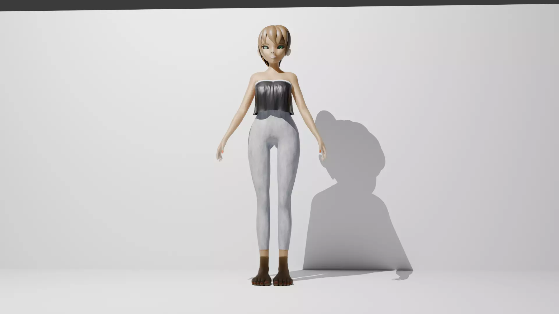 Female Anime Character Yuyu Free 3D model