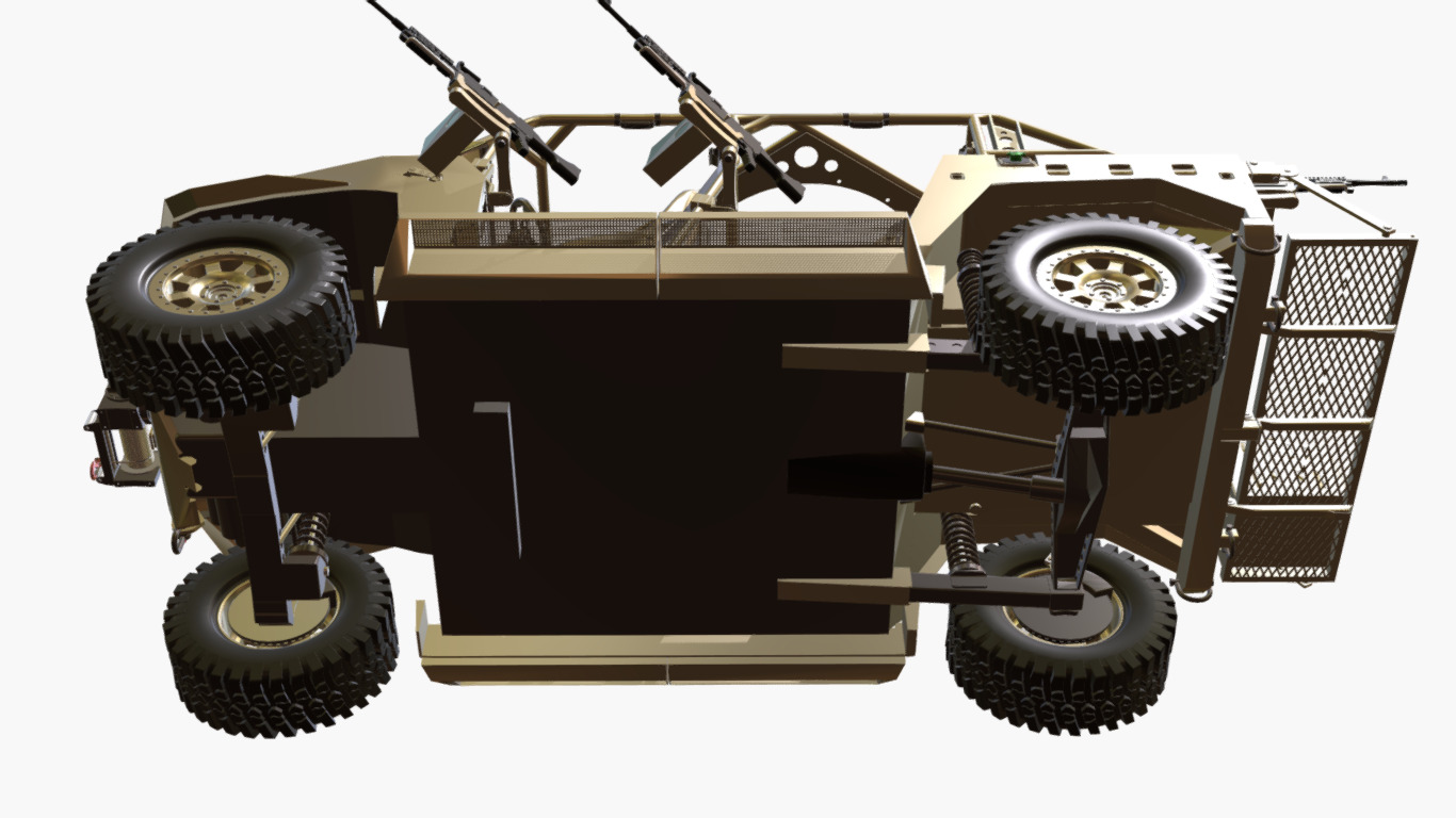 Polaris DAGOR 4X4 Low-poly 3D model_5