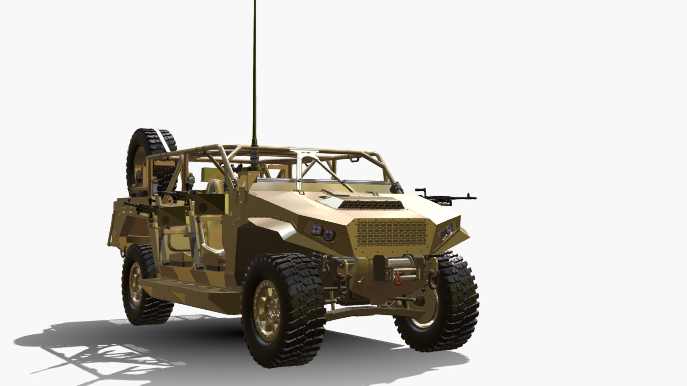 Polaris DAGOR 4X4 Low-poly 3D model_2