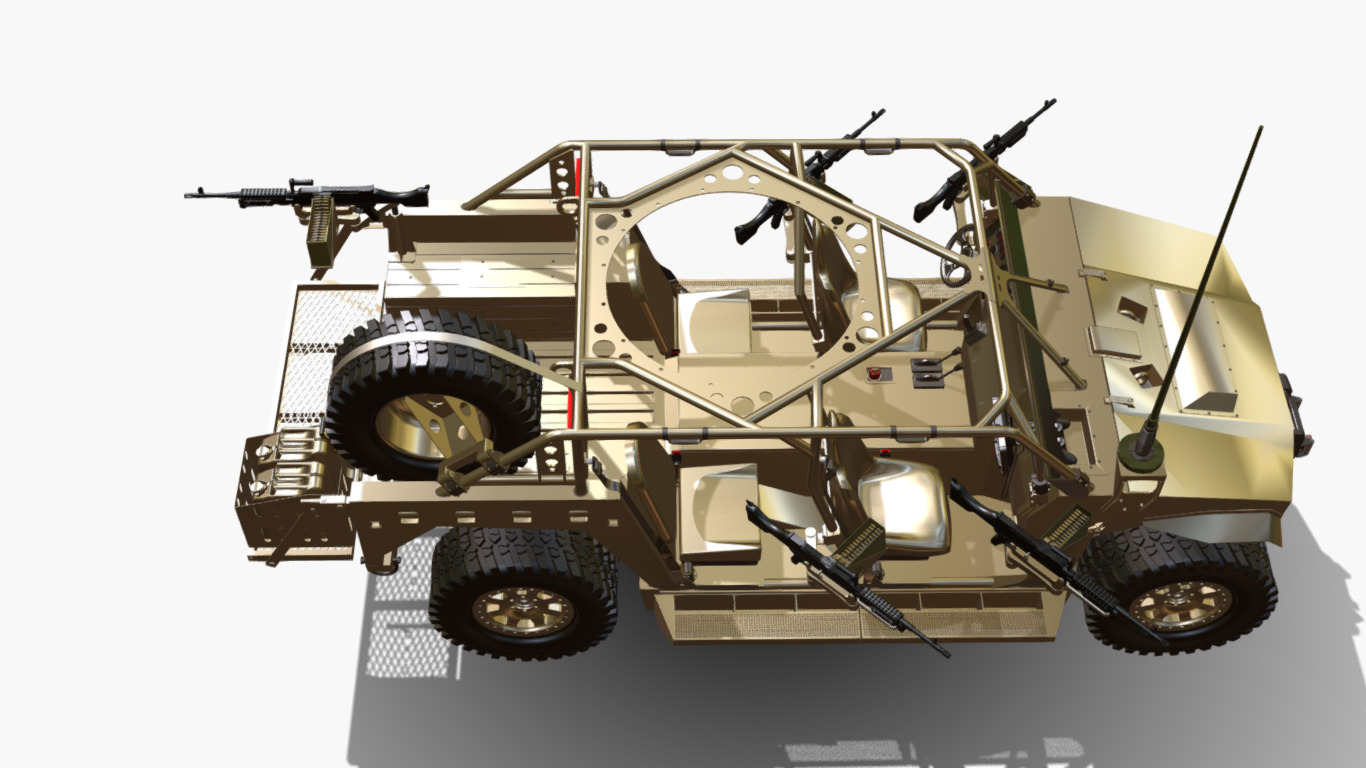 Polaris DAGOR 4X4 Low-poly 3D model_3