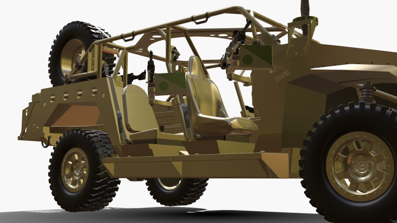 Polaris DAGOR 4X4 Low-poly 3D model_9